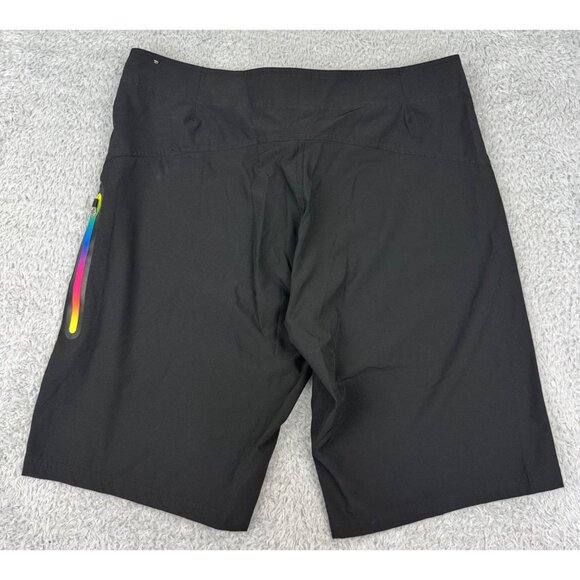 Mens Black OPFlex 4-Way Stretch Board Shorts 34 W/Zip Pocket Drawstring PreOwned - Picture 8 of 10